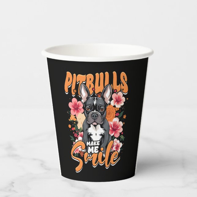 Pitbull Pitbulls Paper Cups (Front)