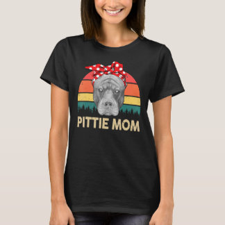 Pitbull Pittie Mum Vintage American Pitbull Terrie T-Shirt