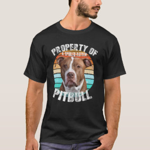 Pitbull Pittie Owner Lover Retro Vintage T-Shirt