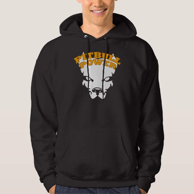 Pitbull Power Fight Dog Kickboxing Boxing Mma Mens Hoodie (Front)