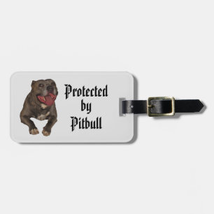 Pitbull Protection Luggage Tag