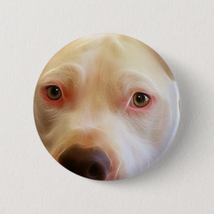 Pitbull Puppy Dog Eyes Art Photography 6 Cm Round Badge