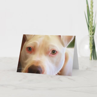 Pitbull Puppy Dog Eyes Art Photography Card