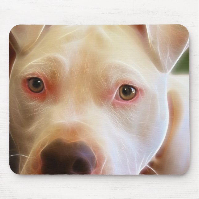 Pitbull Puppy Dog Eyes Art Photography Mouse Mat (Front)