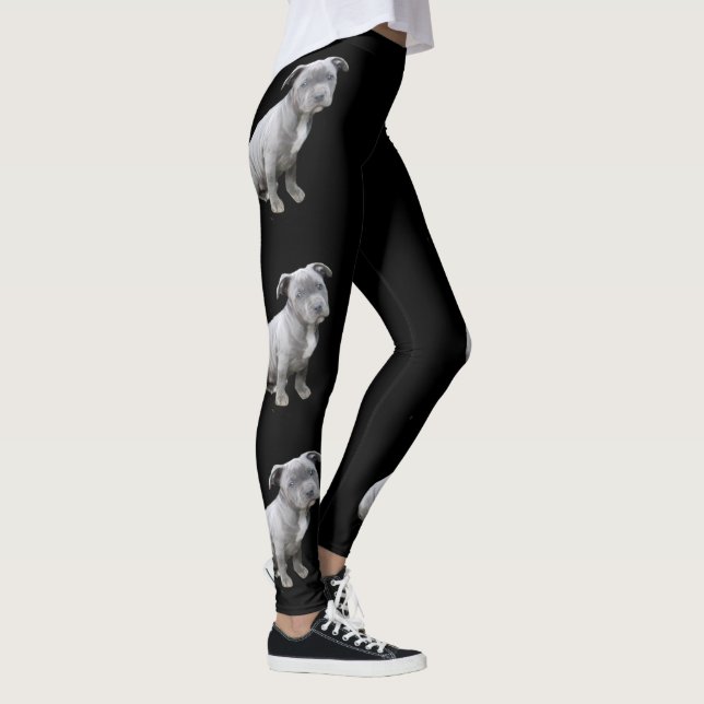 Pitbull puppy dog leggings (Right)