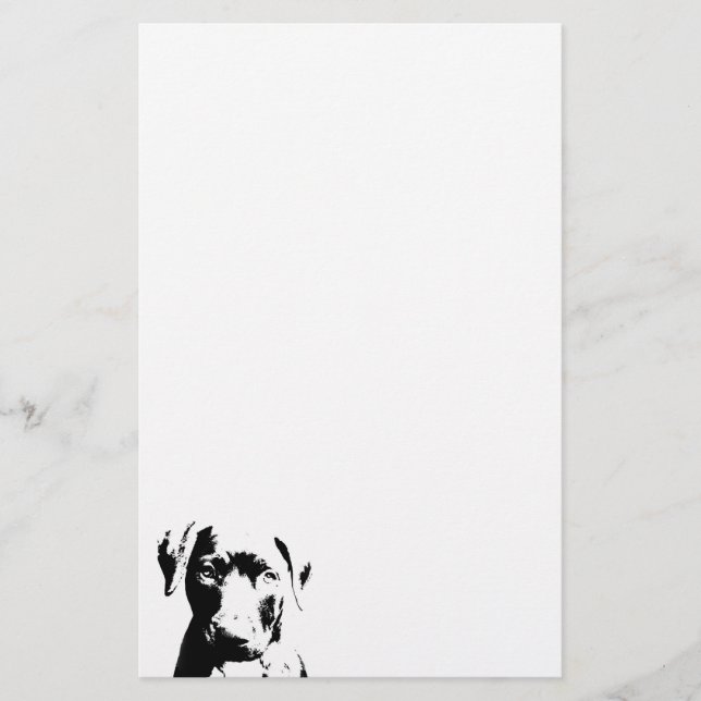 Pitbull puppy face stationery (Front)