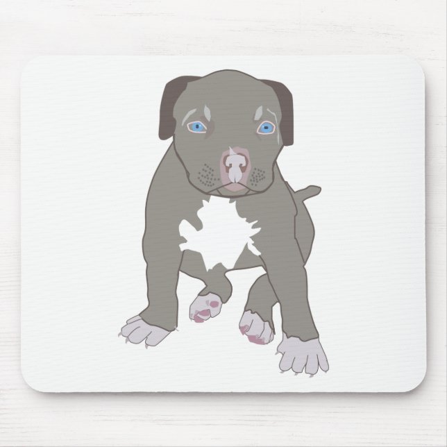 Pitbull Puppy Mouse Mat (Front)
