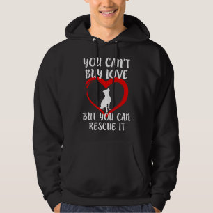 Pitbull Rescue Dog Adopt Womens Fitted Scoop Hoodie