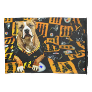 Pitbull Rescue Dog Football Fanatic Pillowcase