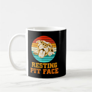 Pitbull Resting Pit Face Vintage Pitbull Dogs Love Coffee Mug