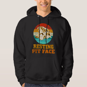 Pitbull Resting Pit Face Vintage Pitbull Dogs Love Hoodie