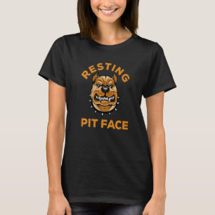 Pitbull Resting Pit Face Vintage Pitbull Dogs Love T-Shirt