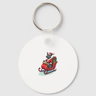 Pitbull Santa Ride Key Ring