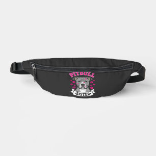 Pitbull Sister Dog Lover Vector Design Bum Bags