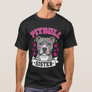 Pitbull Sister Dog Lover Vector Design T-Shirt