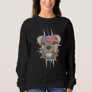 Pitbull Smoking Cigar Sweatshirt