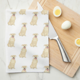 Pitbull Staffy (Fawn Tan) Tea Towel