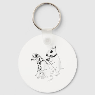 Pitbull Terrier Dog Animal Dalmatian Tattoo Puppy Key Ring