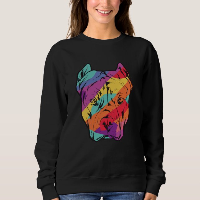 Pitbull Terrier Dog Head Sweatshirt (Front)