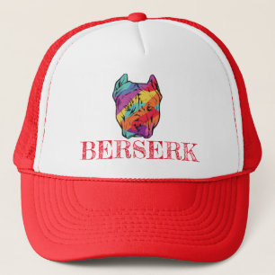 Pitbull Terrier Dog Head Trucker Hat