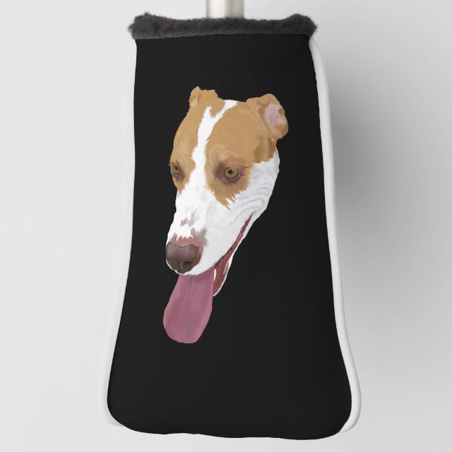 Pitbull Terrier Mix Golf Head Cover (Rotate 90)