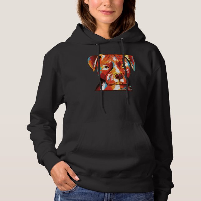 Pitbull Terrier Painting Hoodie (Front)