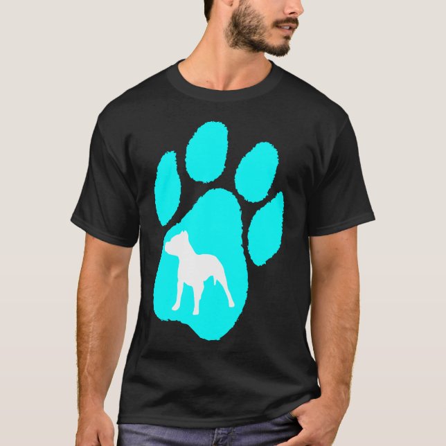 Pitbull Terrier Paw T-Shirt (Front)