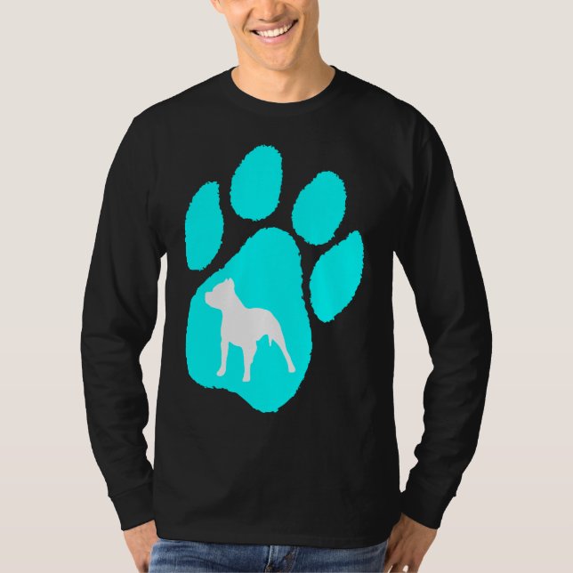 Pitbull Terrier Paw T-Shirt (Front)