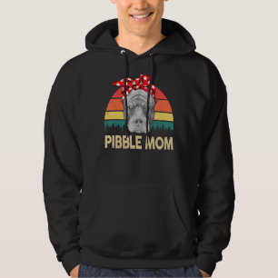 Pitbull Terrier Pibble Mum Pittie Mama Pitbull Mo Hoodie