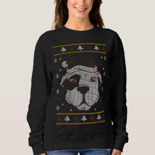 Pitbull Ugly Christmas Funny Dog Lover Owner Xmas  Sweatshirt