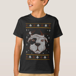 Pitbull Ugly Christmas Funny Dog Lover Owner Xmas T-Shirt
