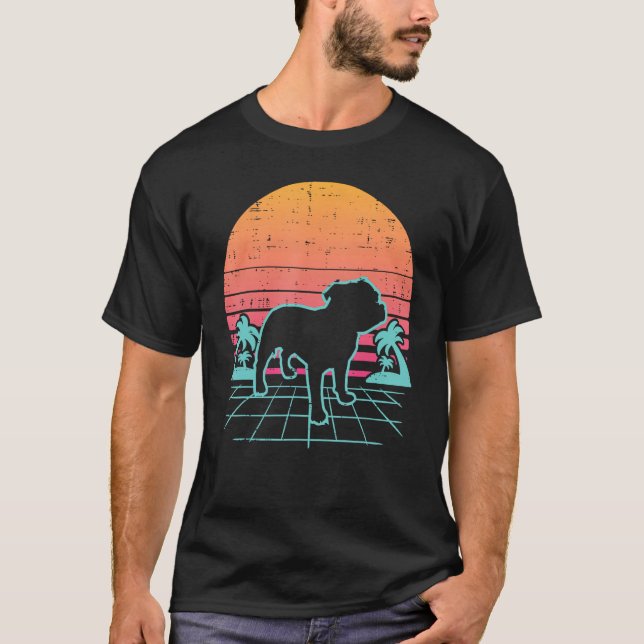 Pitbull Vaporwave Aesthetic Japanese Dog Lover Own T-Shirt (Front)
