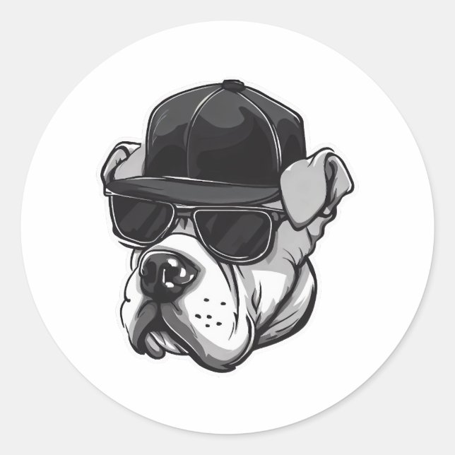 Pitbull West Side Classic Round Sticker (Front)