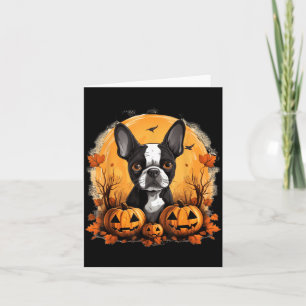 Pitbull Witch Happy Howl O Ween Pumpkin Halloween Card