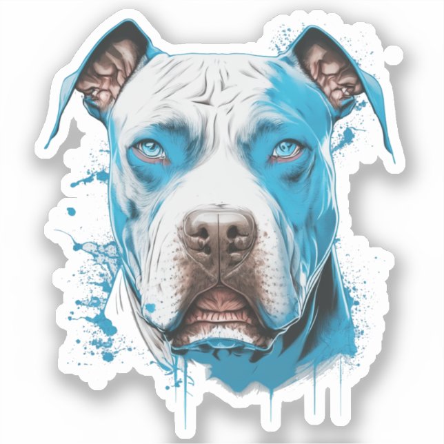 Pitbull with Blue Eyes | Dog Lover's  (Front)