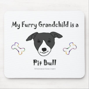 PitBullBLackWhite Mouse Mat