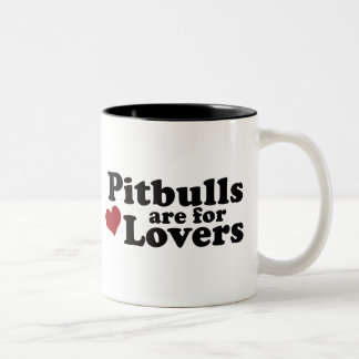 Pitbulls are for Lovers Two-Tone Coffee Mug
