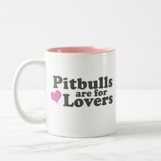 Pitbulls are for Lovers Two-Tone Coffee Mug