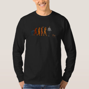 Pitbulls Dog evolution Human walking fun T-Shirt