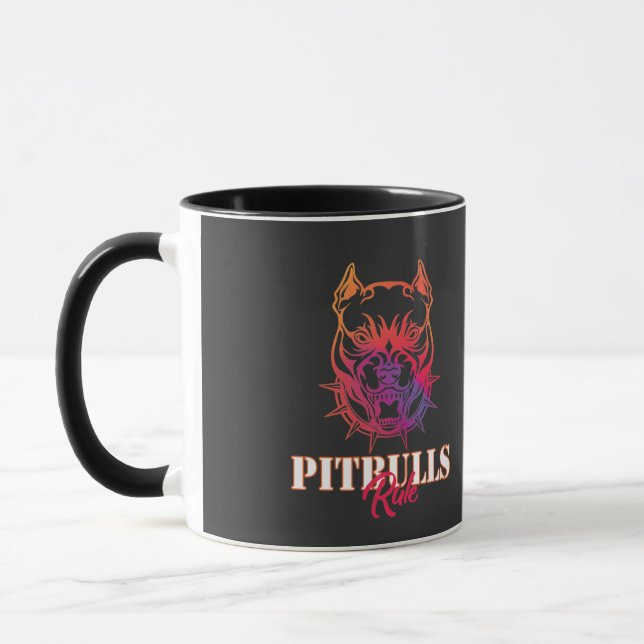 Pitbulls Rule   Mug (Left)