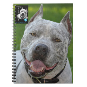 @PitBullSharky Notebook! Happy Pit Bull Smile Face Notebook