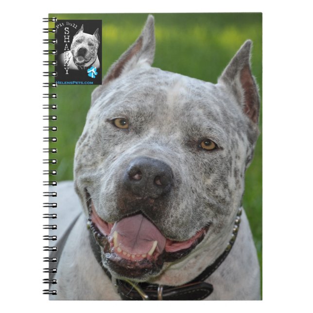 @PitBullSharky Notebook! Happy Pit Bull Smile Face Notebook (Front)