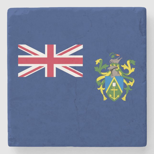 Pitcairn Islands Flag Stone Coaster (Front)