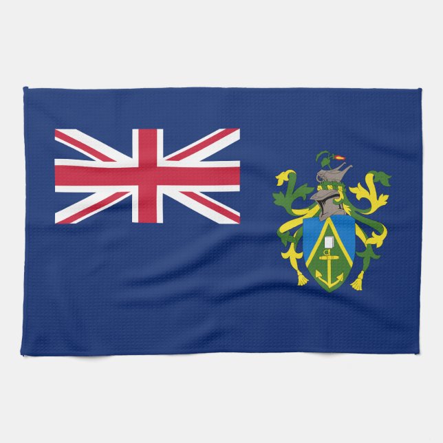 Pitcairn Islands Flag Tea Towel (Horizontal)