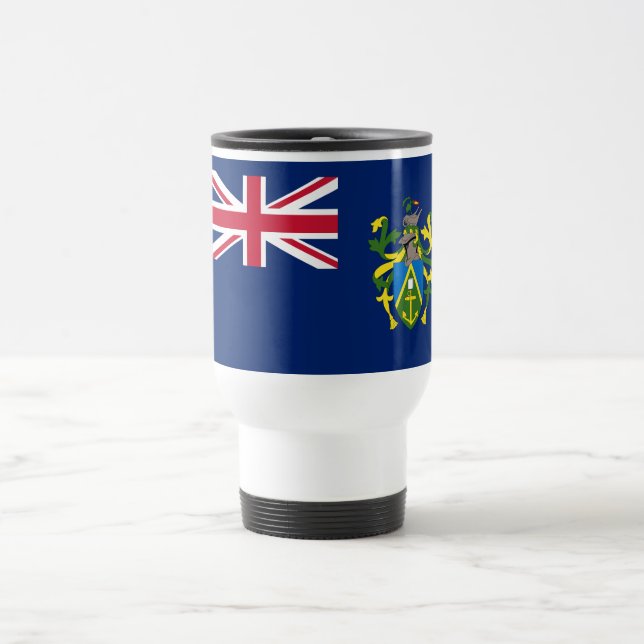 Pitcairn Islands Flag Travel Mug (Center)