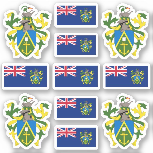 Pitcairn Islands symbols / coat of arms and flag S (Front)