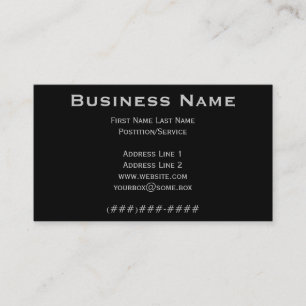 Pitch Black Business Card