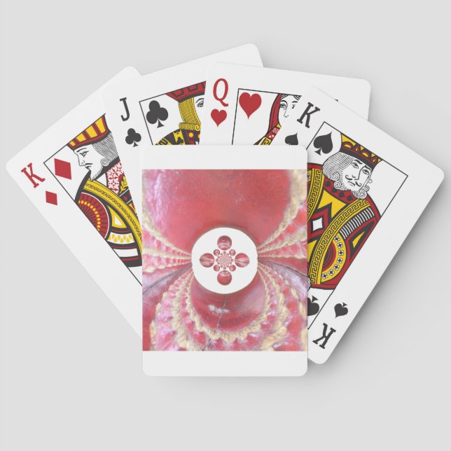 Pitch Kaleidoscope: Cricket Balls The Game's Heart Playing Cards (Back)