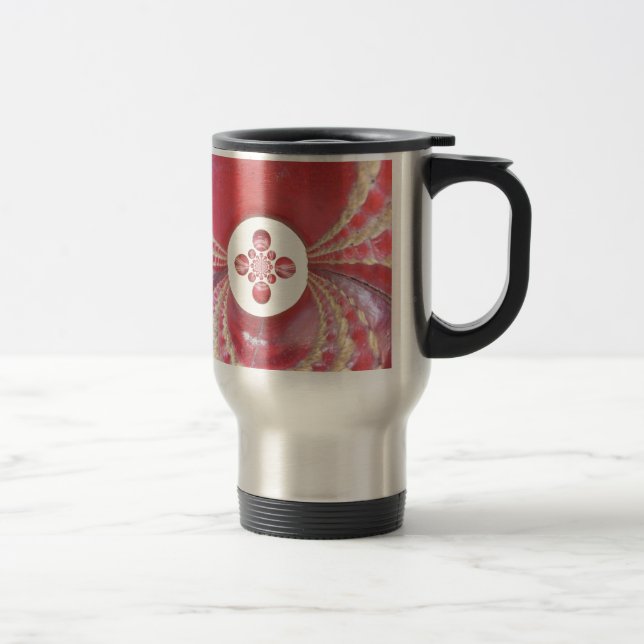 Pitch Kaleidoscope: Cricket Balls The Game's Heart Travel Mug (Right)
