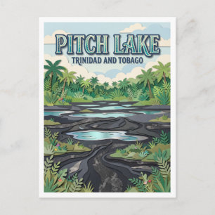 Pitch Lake La Brea Trinidad and Tobago Postcard